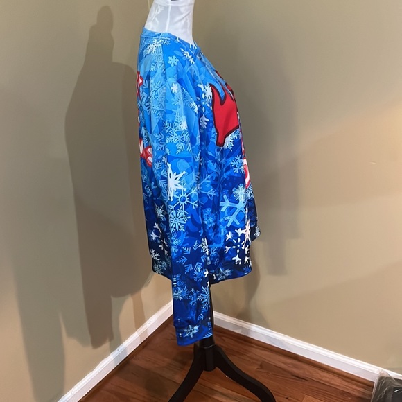 Feel the Joy bright playful holiday Christmas top - Picture 3 of 6